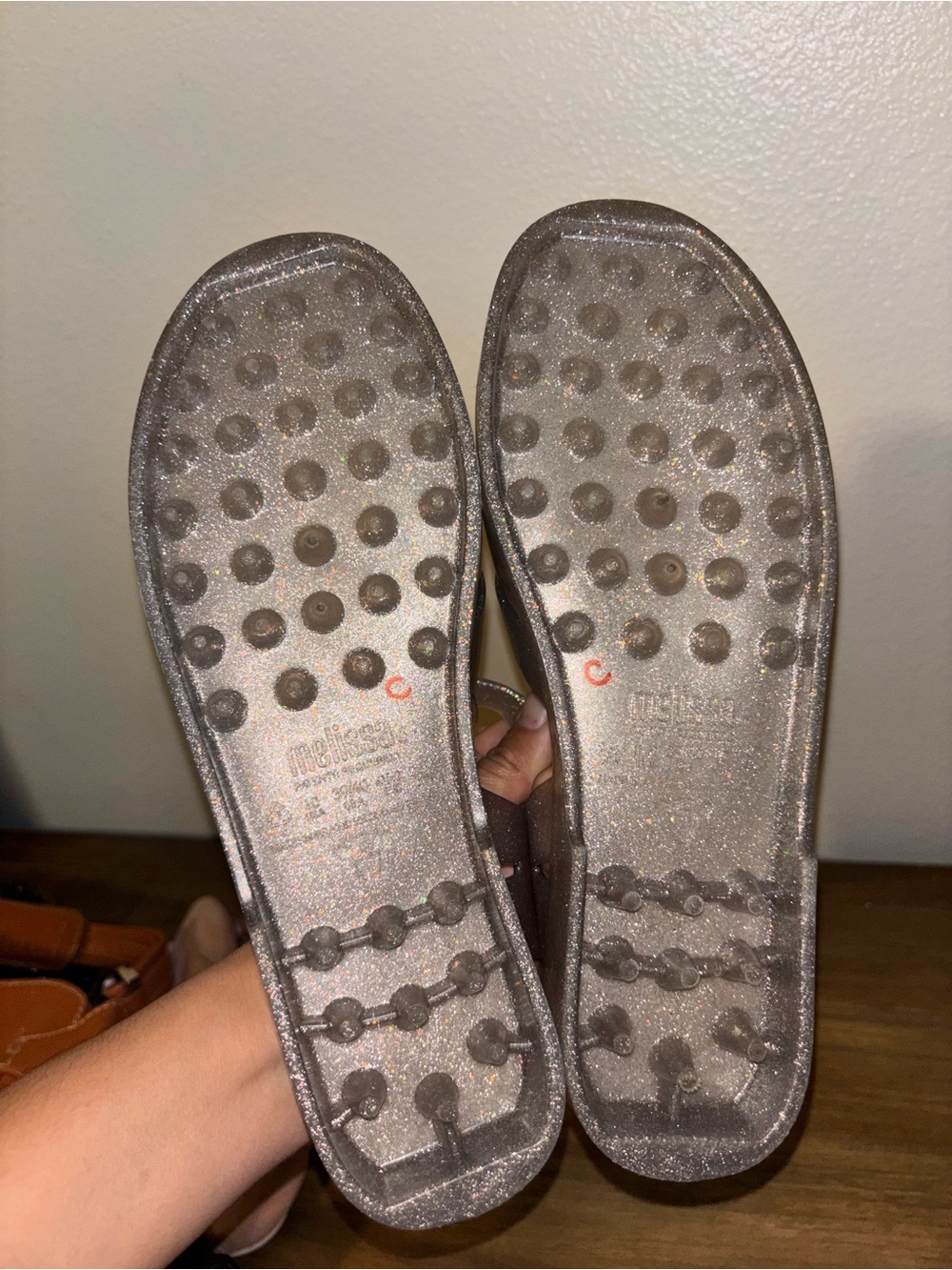Melissa Clear Glitter Sandals Jelly Shoes 
Women’s Size 10 - Picture 5 of 6